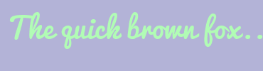 Image with Font Color B1FCB5 and Background Color B3B3D7